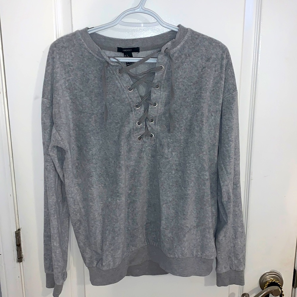 forever 21 pullover gray